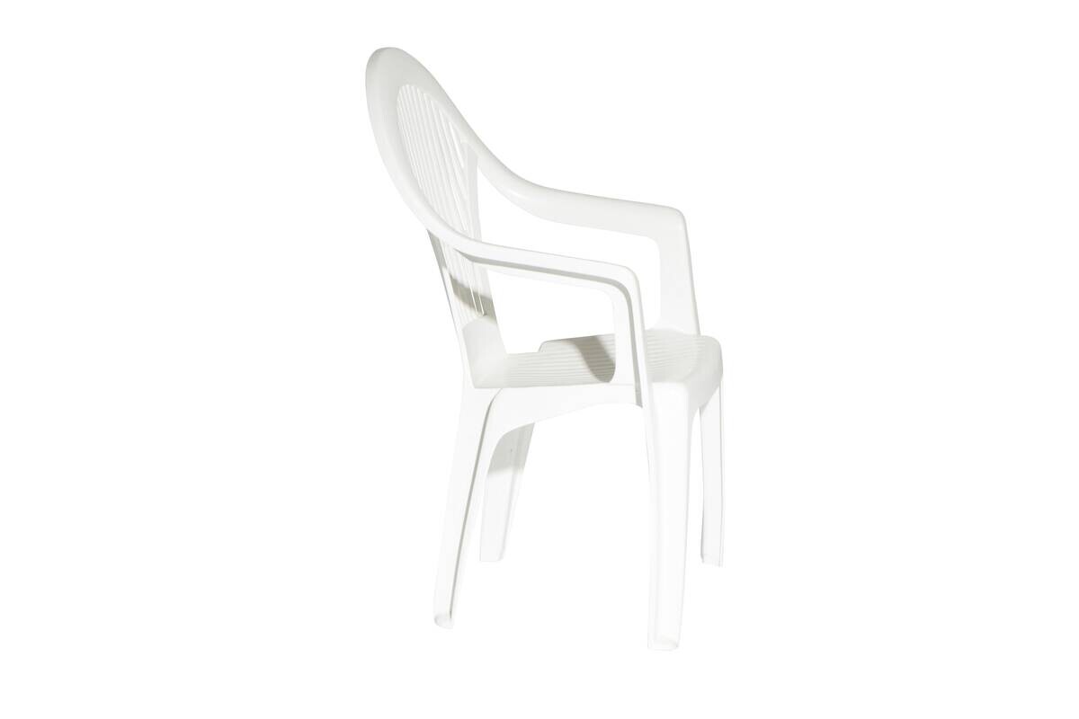 ProGarden Gartenstühle Vega weiß Kunststoff B/H/L: ca. 54x93x57 cm