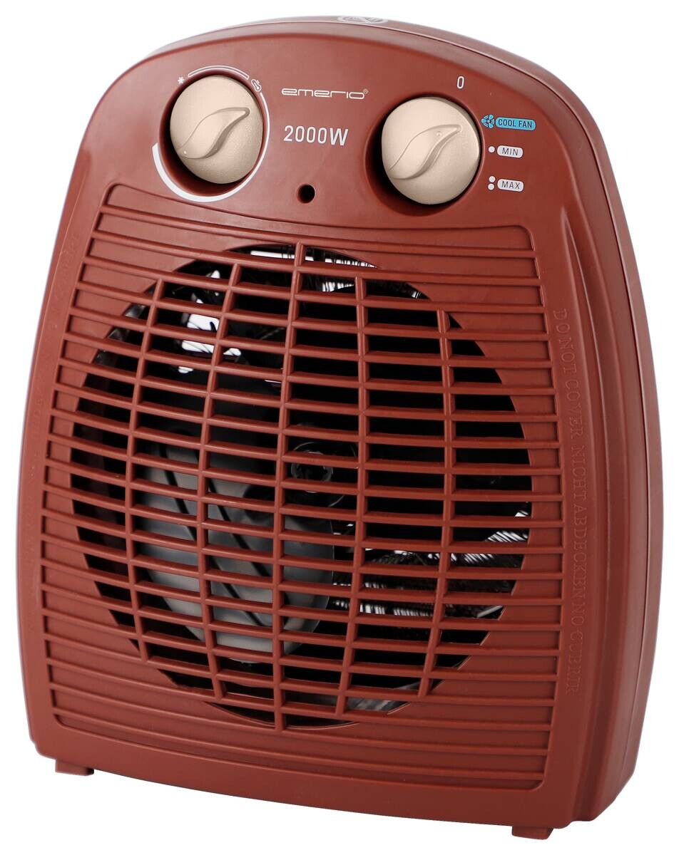 Heizlüfter rot Kunststoff B/H/L: ca. 13,4x26,5x22 cm ca. 2000 W