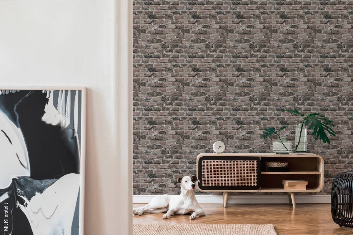 A.S.Creation Vliestapete beige braun B/H/D: ca. 53x1005x8,6 cm