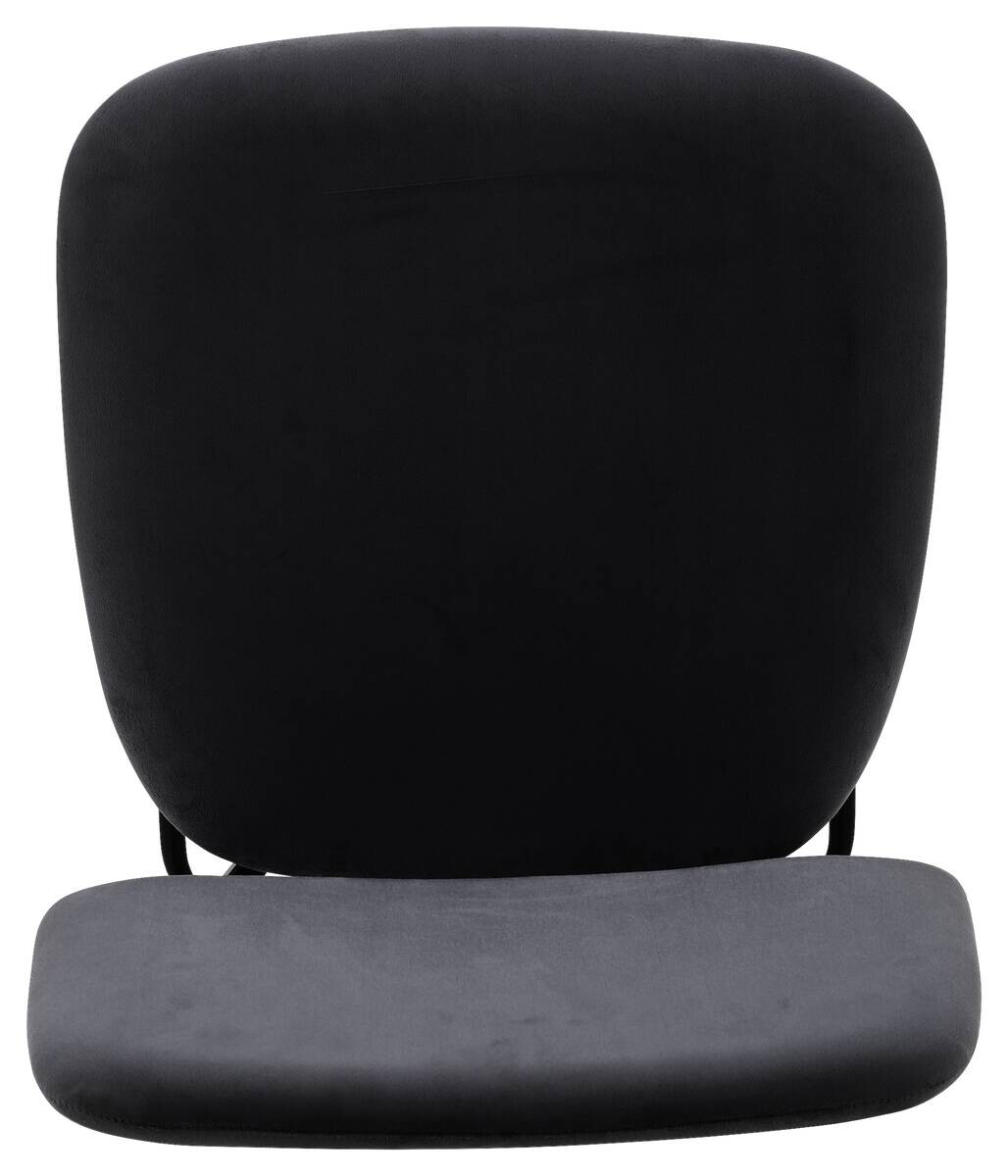 Barhocker MIKA schwarz Samt B/H/T: ca. 48,5x111x50 cm
