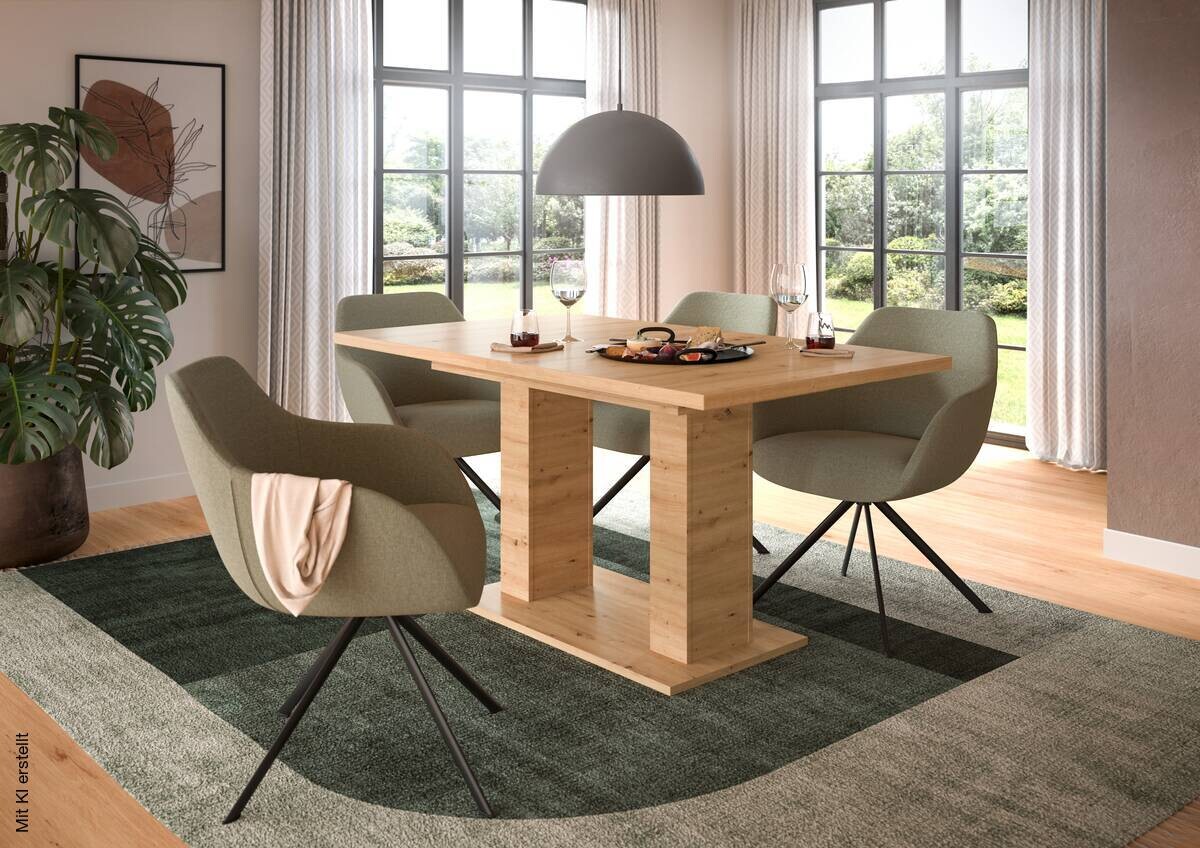 Esstisch MOTION Artisan Oak Nachbildung B/H/T: ca. 150x76x90 cm