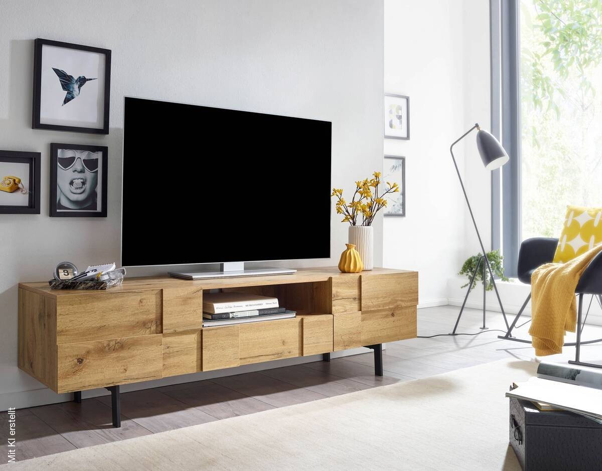 Lowboard Eiche Nachbildung B/H/T: ca. 160x46x43 cm