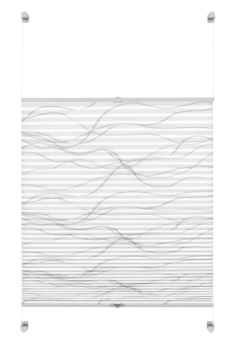 Boviva Spannplissee Welle weiß B/L: ca. 40x130 cm