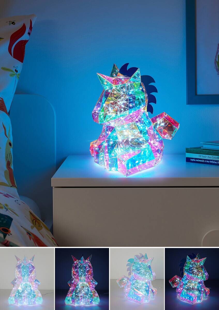 Nolo LED-Dekoleuchte Drache transparent pearl B/H/L: ca. 18,5x14x12 cm