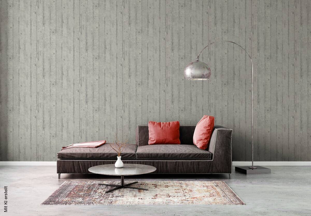 A.S.Creation Vliestapete grau B/H/D: ca. 53x1005x9 cm