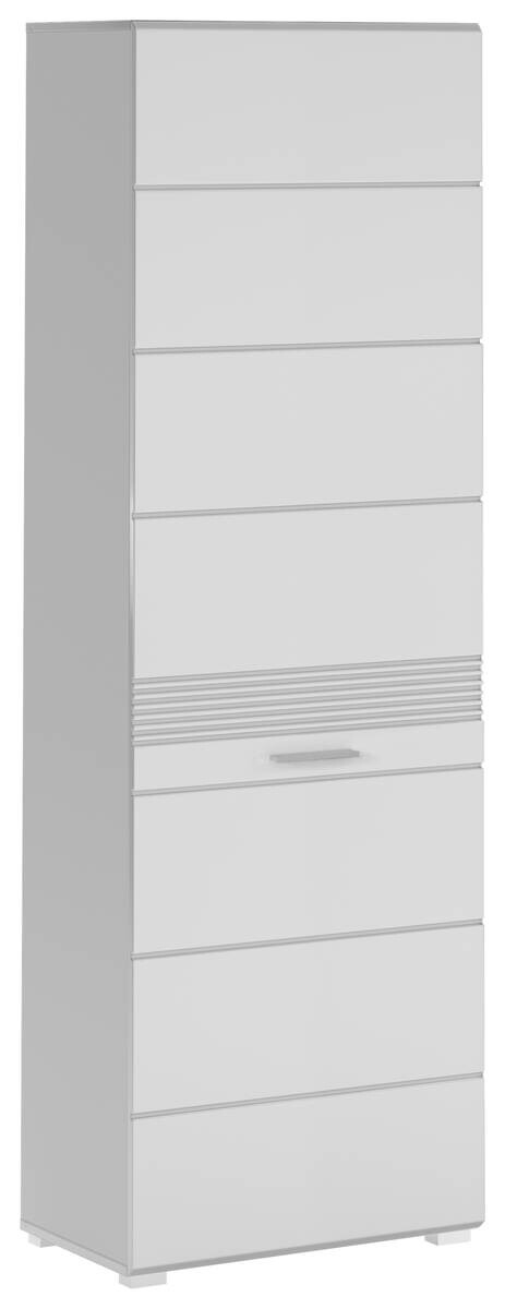 Garderobenschrank LINUS weiß weiß Hochglanz B/H/T: ca. 55x190x37 cm