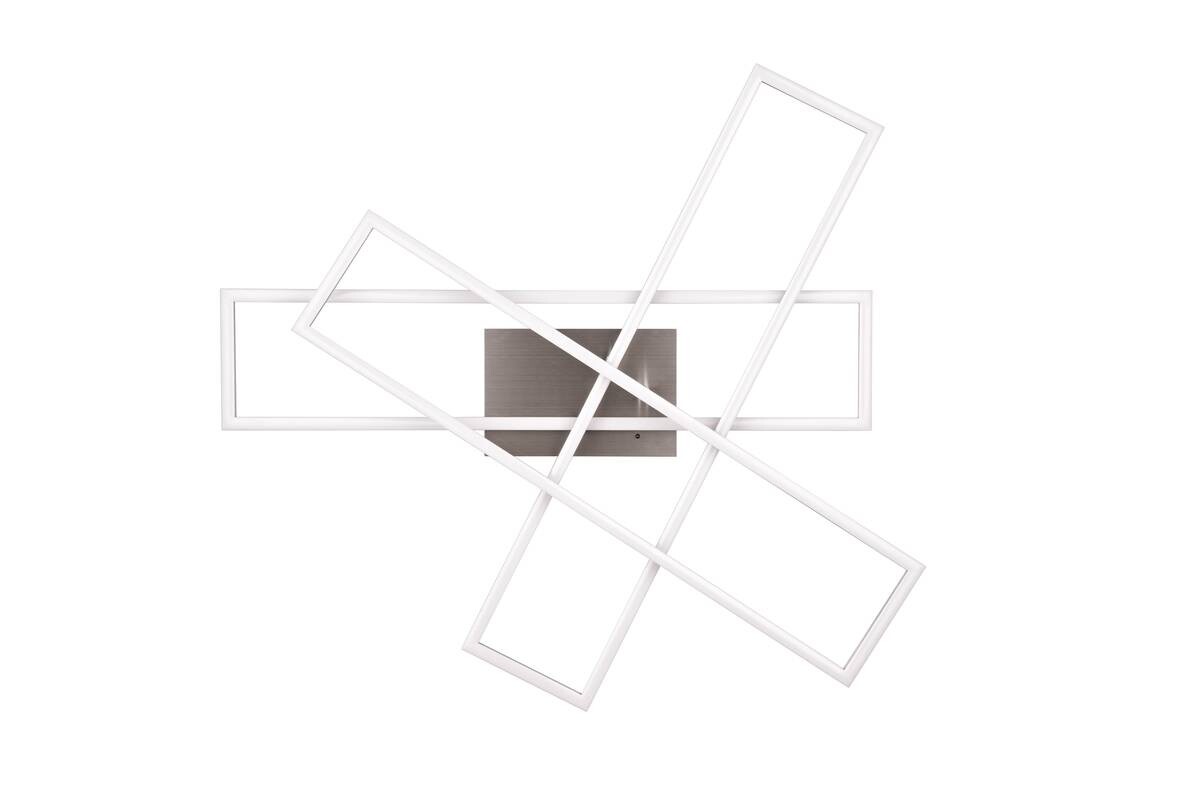 Reality LED-Deckenleuchte R64423107 Corso nickel matt Metall B/H/T: ca. 66x10x60 cm 1 Brennstellen