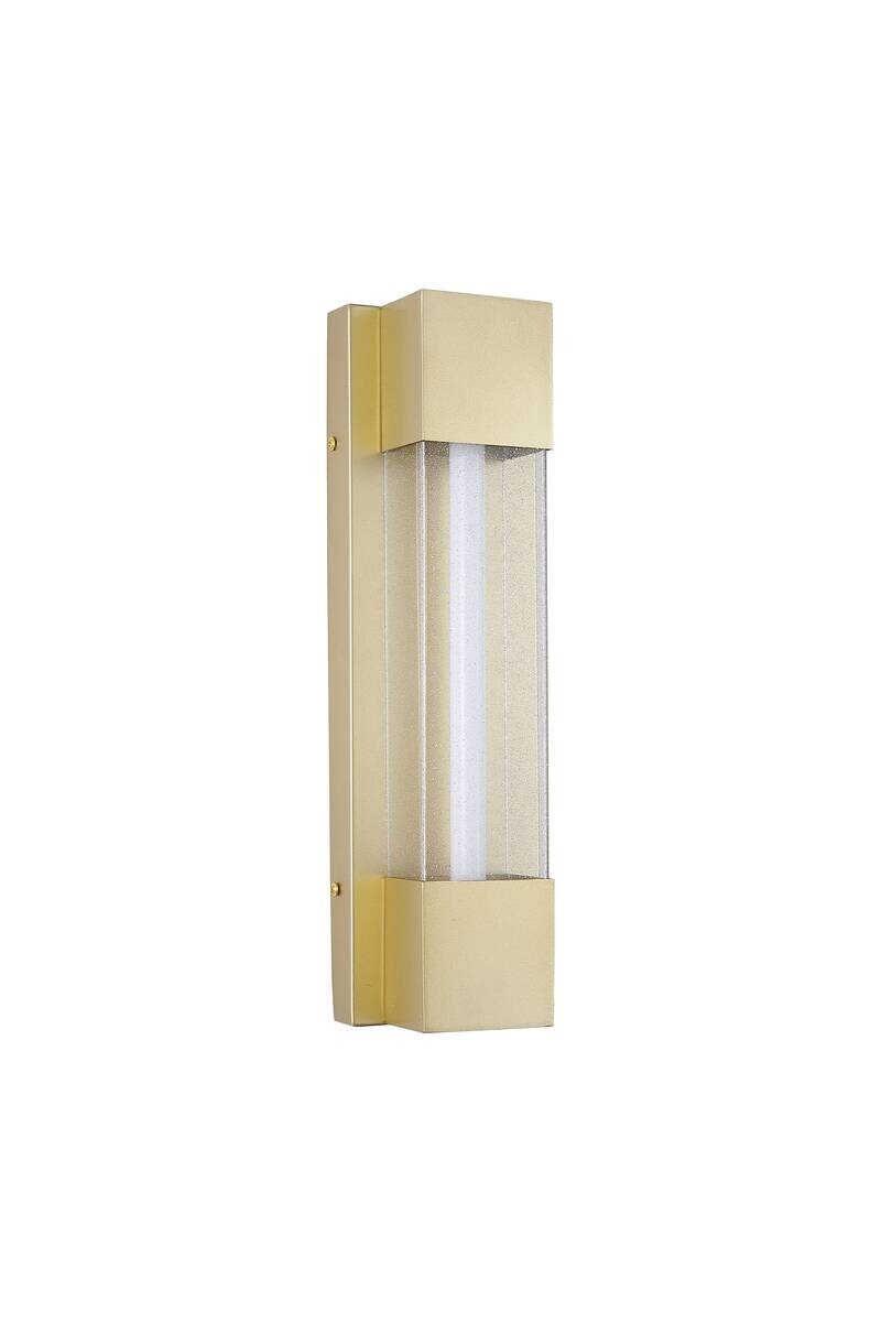 LED-Außenwandleuchte gold klar B/H/T/L: ca. 12x40x8,5x8,5 cm