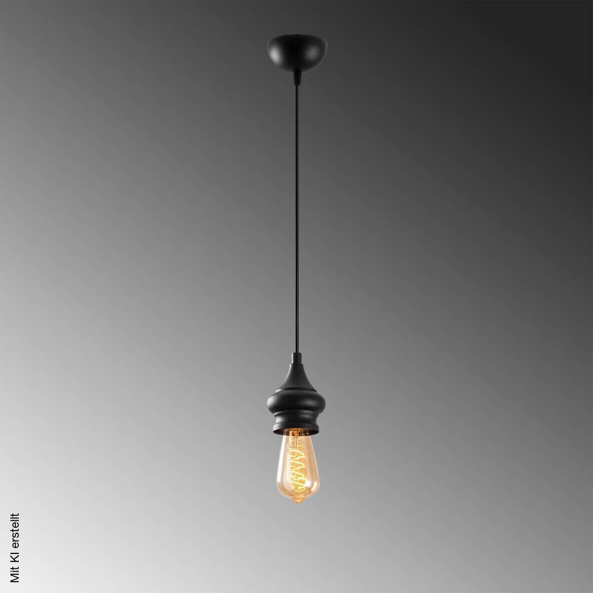 Opviq Pendelleuchte schwarz B/H/T: ca. 9x107x9 cm E27 1 Brennstellen