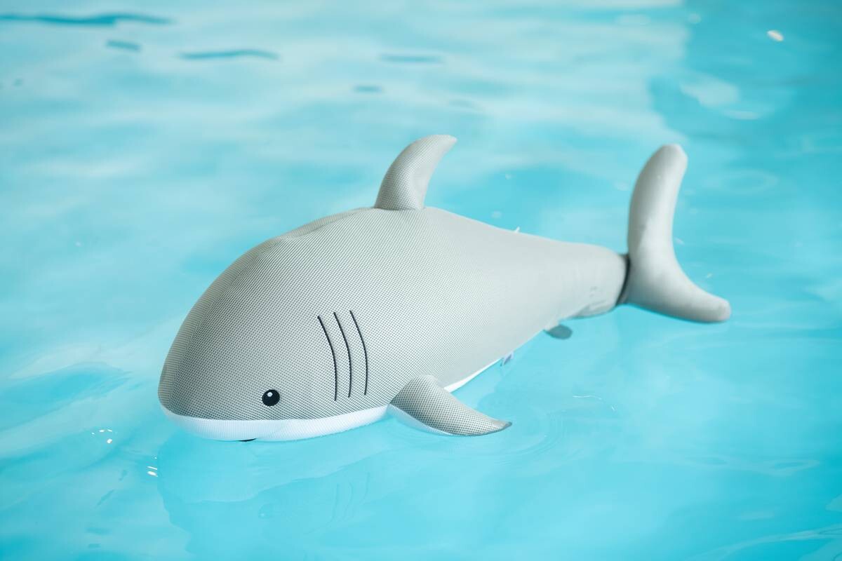 Westmann Sitzsack Schwimmtier Hai grau Kunststoff B/H/T: ca. 111x38x45 cm