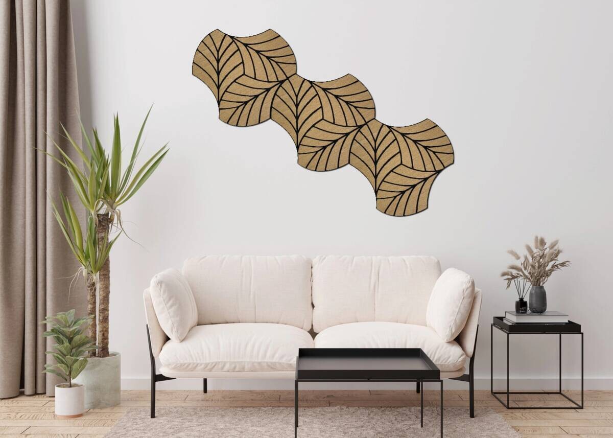 Wandpaneel natur B/H: ca. 64x60 cm