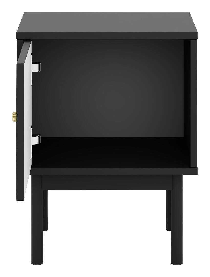 Nachtkonsole MAZOMA schwarz gold Optik B/H/T: ca. 41,5x53,5x39 cm