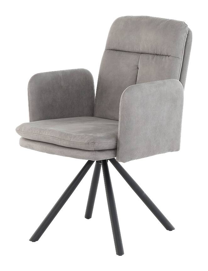 Armlehnstuhl grau Microfaser B/H/T: ca. 61x90x65 cm