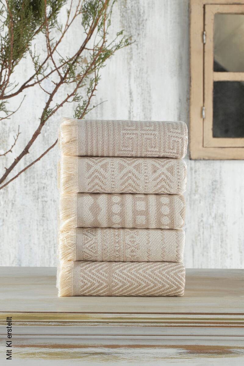 Mijolnir Frottier-Set beige Baumwolle (recycelt) B/L: ca. 38x68 cm