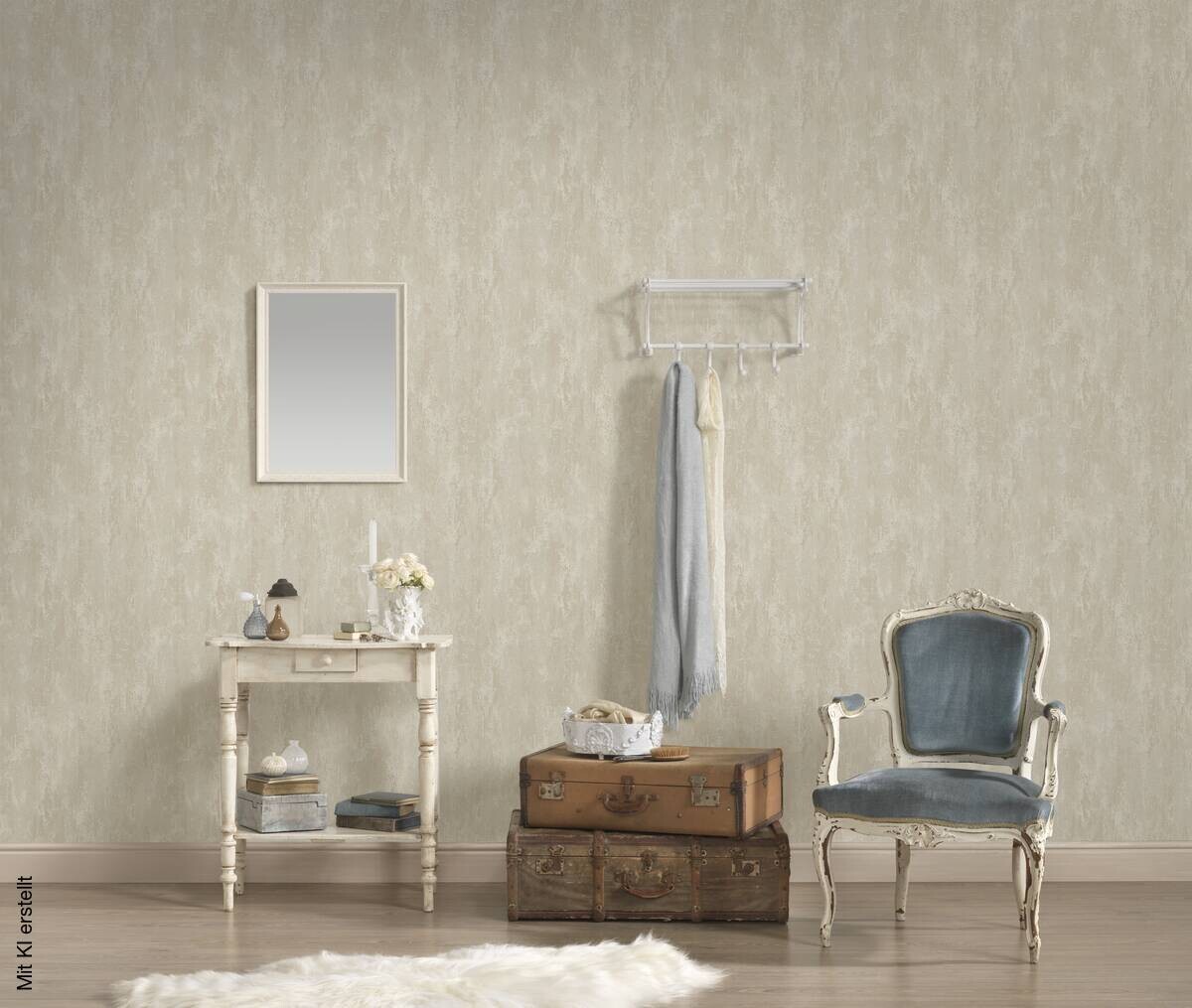 Vliestapete Beton creme B/L: ca. 53x1005 cm