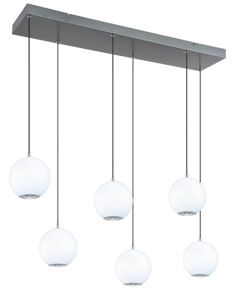 GLOBO Pendelleuchte grau Opal Glas Metall B/H/T/L: ca. 30x150x97,5x97,5 cm 1.0 Brennstellen