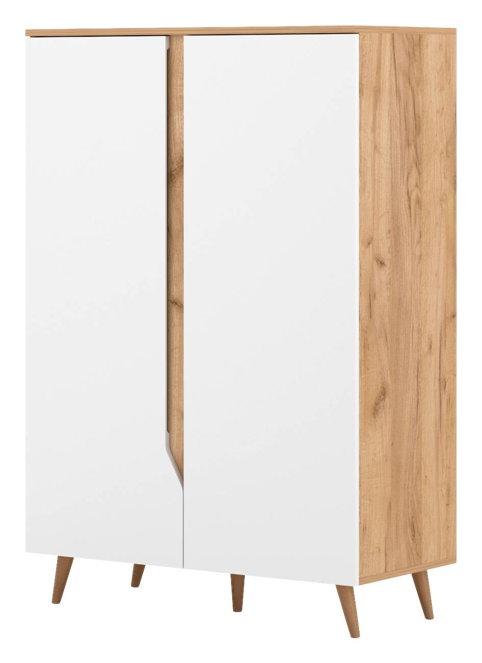 Kommode Tue Craft Eiche Nachbildung weiß matt B/H/T: ca. 90x132x42 cm