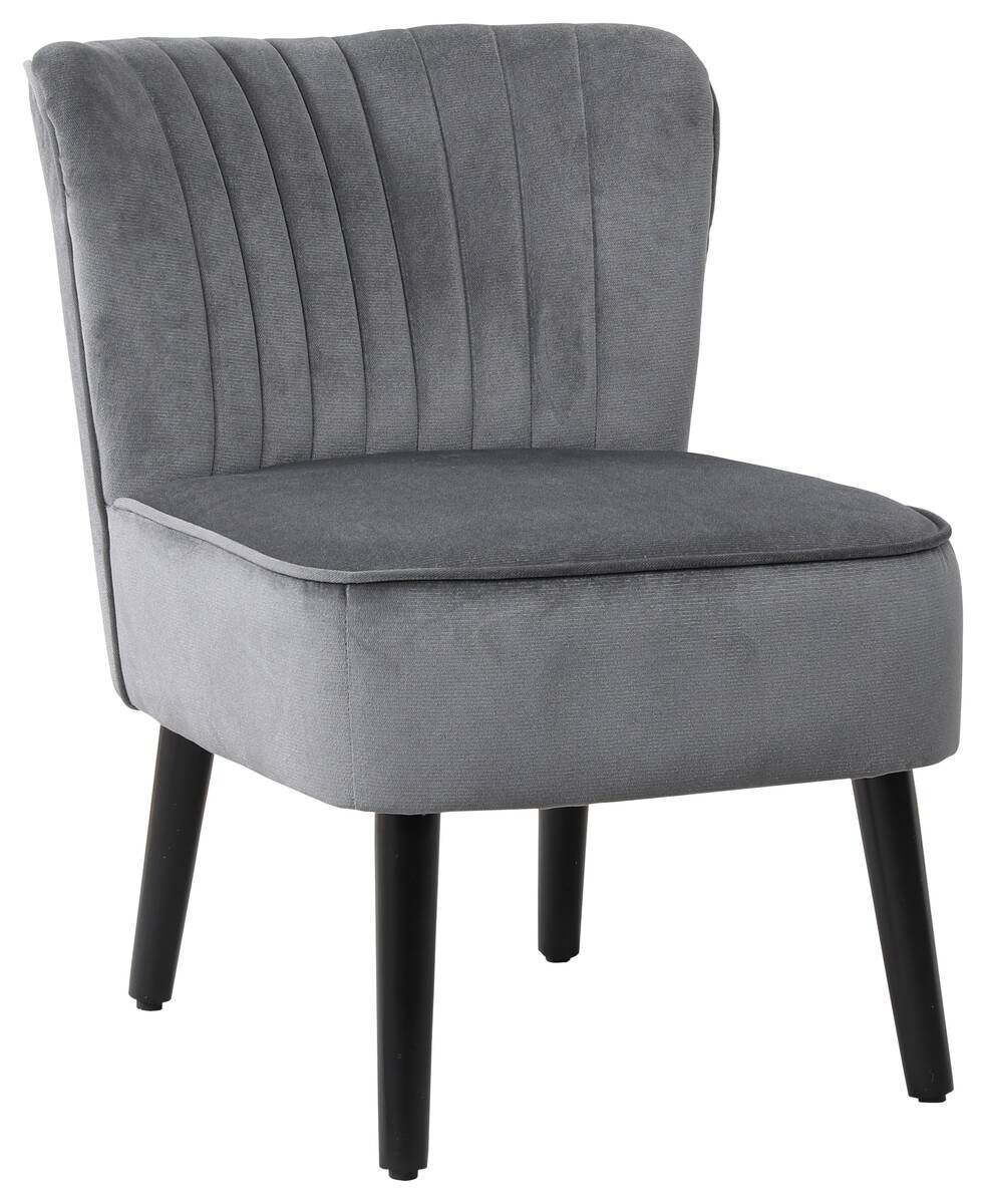 Sessel Emily grau Microfaser B/H/T: ca. 57x76x72 cm