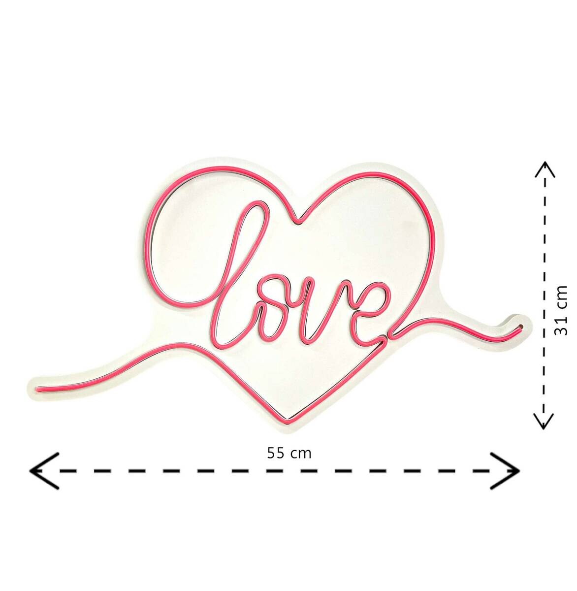 Opviq LED-Wandleuchte rosa PVC B/H/T/L: ca. 55x31x2x55 cm