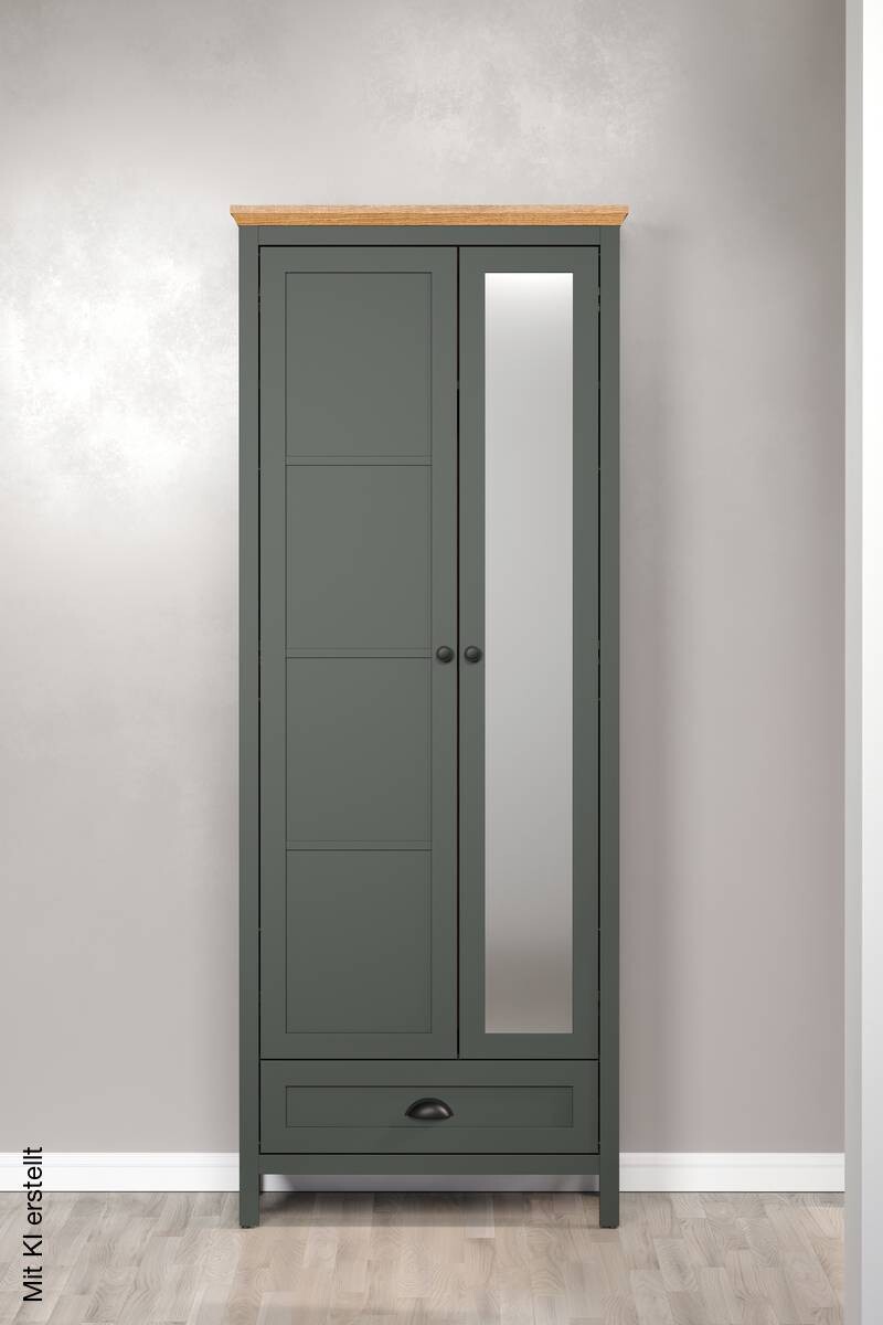 Garderobenschrank Stanton tannengrün Eiche Evoke Coast Nachbildung B/H/T: ca. 77x198x39 cm