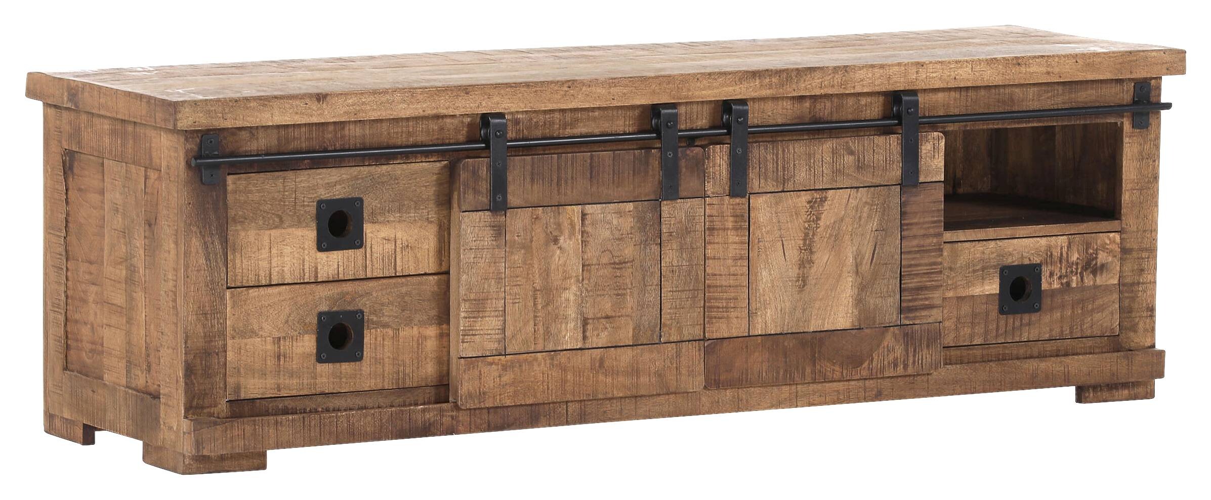 Lowboard Kongo sägerau natur B/H/T: ca. 160x50x47 cm