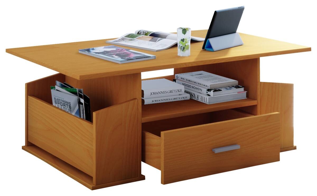 Couchtisch Junata buche Nachbildung B/H/T: ca. 110x44x52 cm
