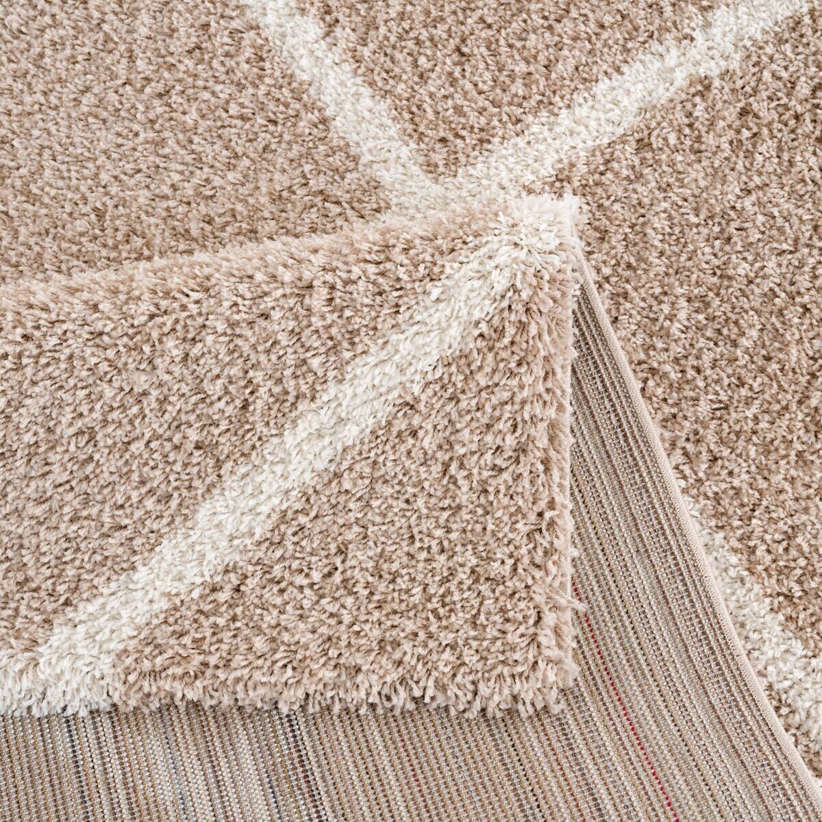 Sanat Hochflorteppich MADRID beige B/L: ca. 140x200 cm
