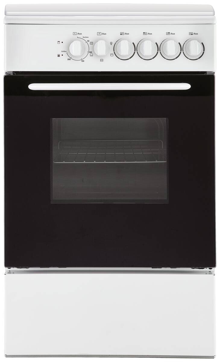 POCOline Standherd 50cm mit Massekochfeld EH-50KPD49 EEK: A Spektrum: A+++ bis D 49l Volumen weiß B/H/T: ca. 49,5x86,5x64,6 cm
