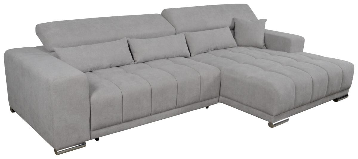 Ecksofa hellgrau Microfaser B/H/T: ca. 310x95x171 cm