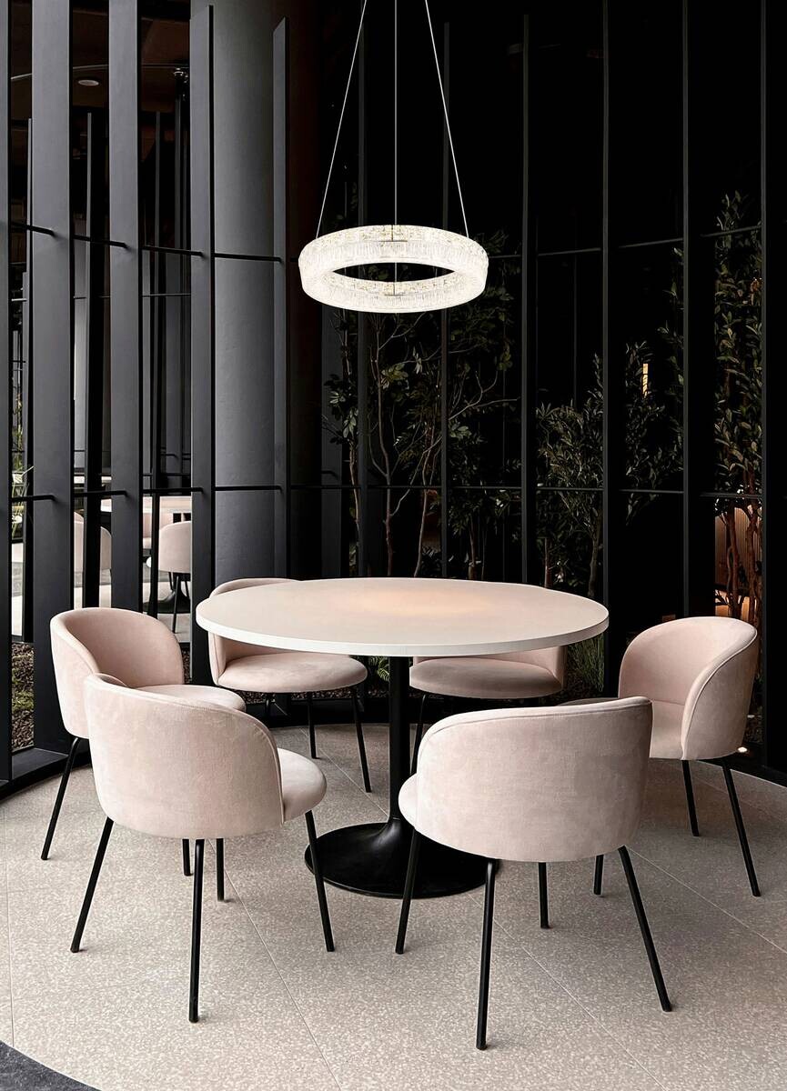 GLOBO Hängeleuchte klar Chrom Metall Acryl Glas H/D: ca. 120x40 cm 1.0 Brennstellen