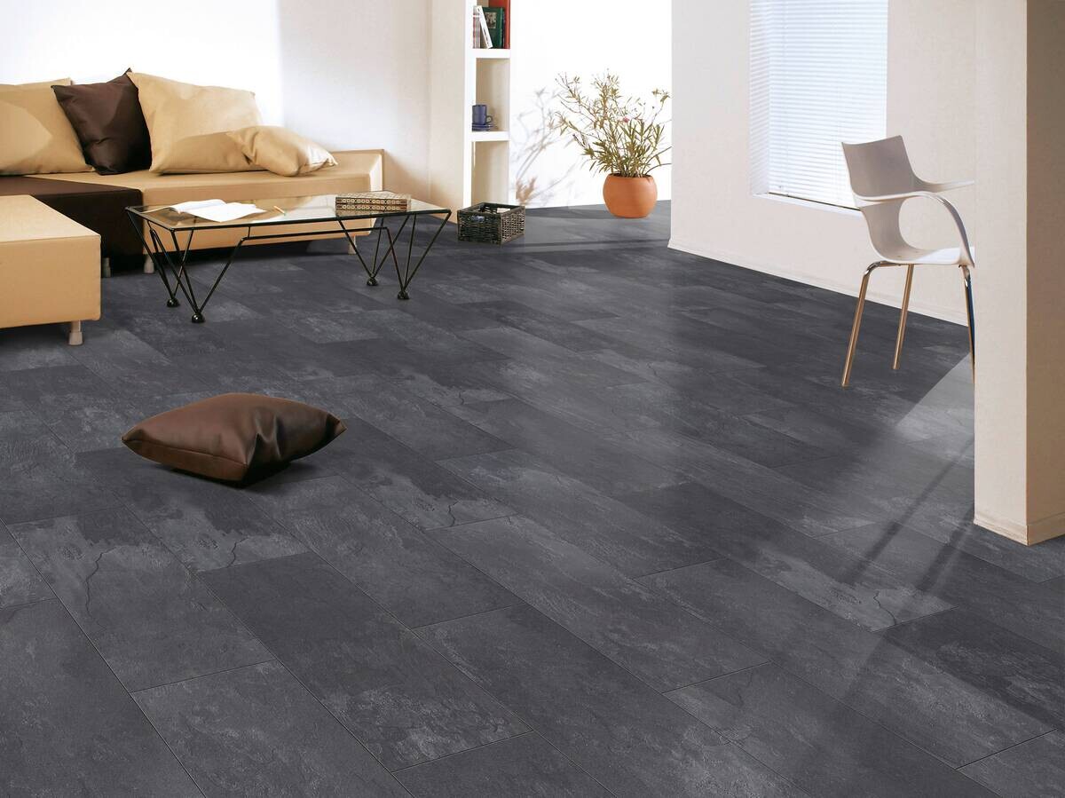 Visiogrande Laminatboden Ölschiefer ca. 2,367 m² im Paket B/L: ca. 28x60,4 cm pro Paket