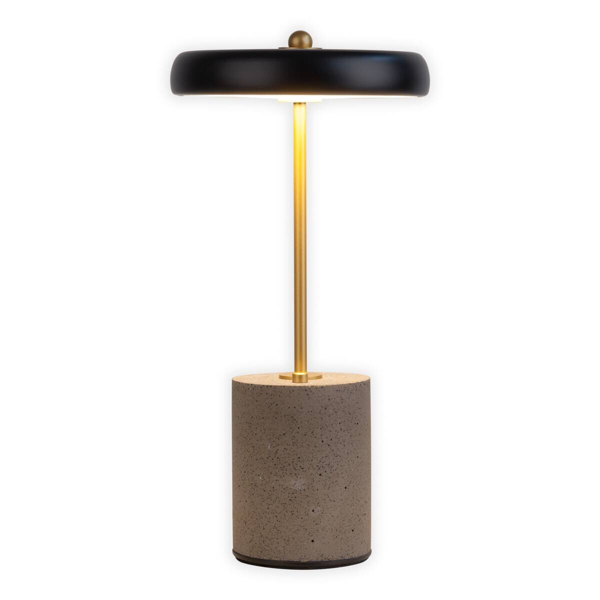 Näve Leuchten Tischleuchte 5306422 schwarz Metall Zement Kunststoff B/H/T: ca. 15x30x15 cm null 1 Brennstellen