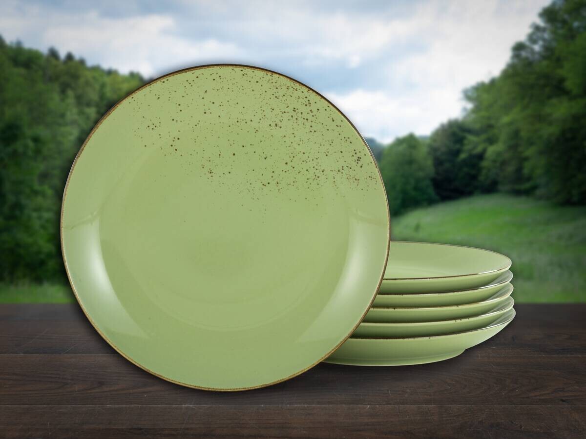 CreaTable Teller NATURE COLLECTION grün Steinzeug D: ca. 27 cm