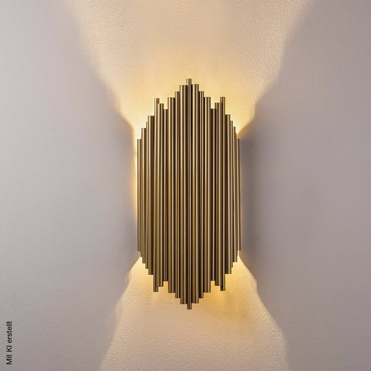 Opviq Wandleuchte gold Metall B/H/L: ca. 8x40x18 cm E14 1 Brennstellen