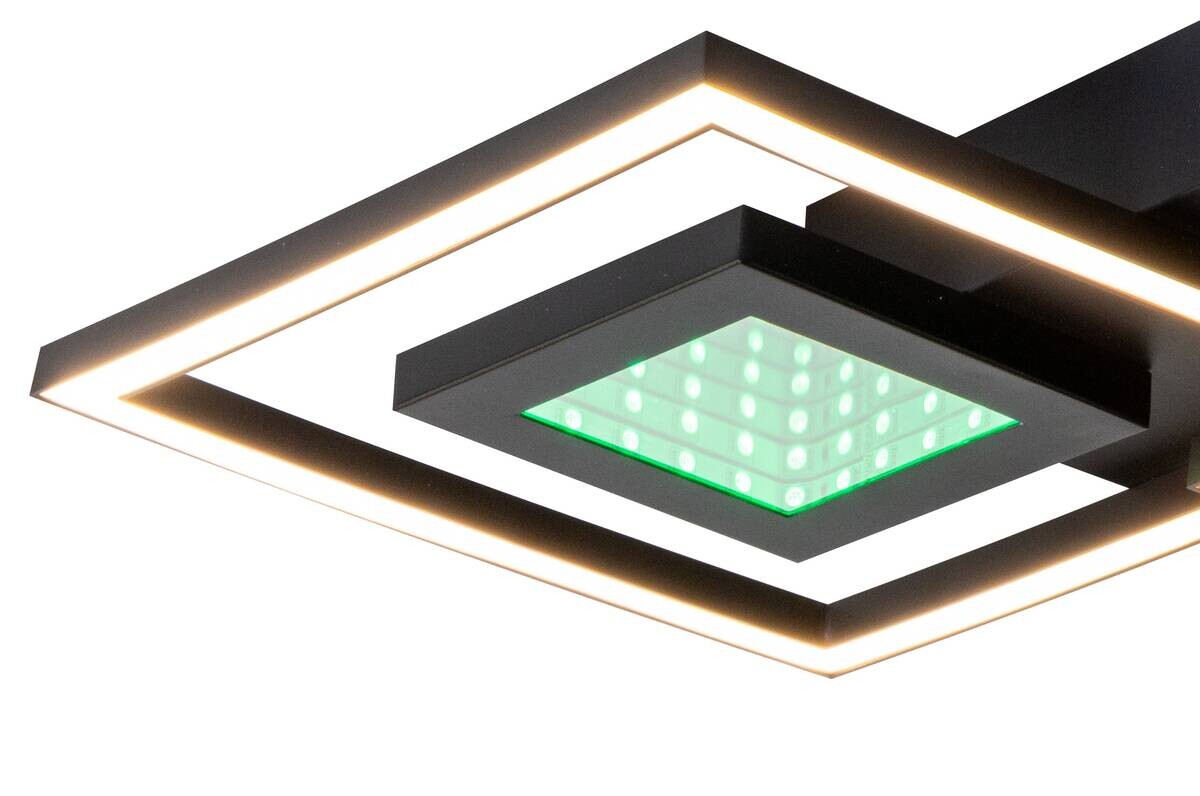 Nolo Deckenleuchte Kenny schwarz Metall B/H/L: ca. 35x6x64 cm
