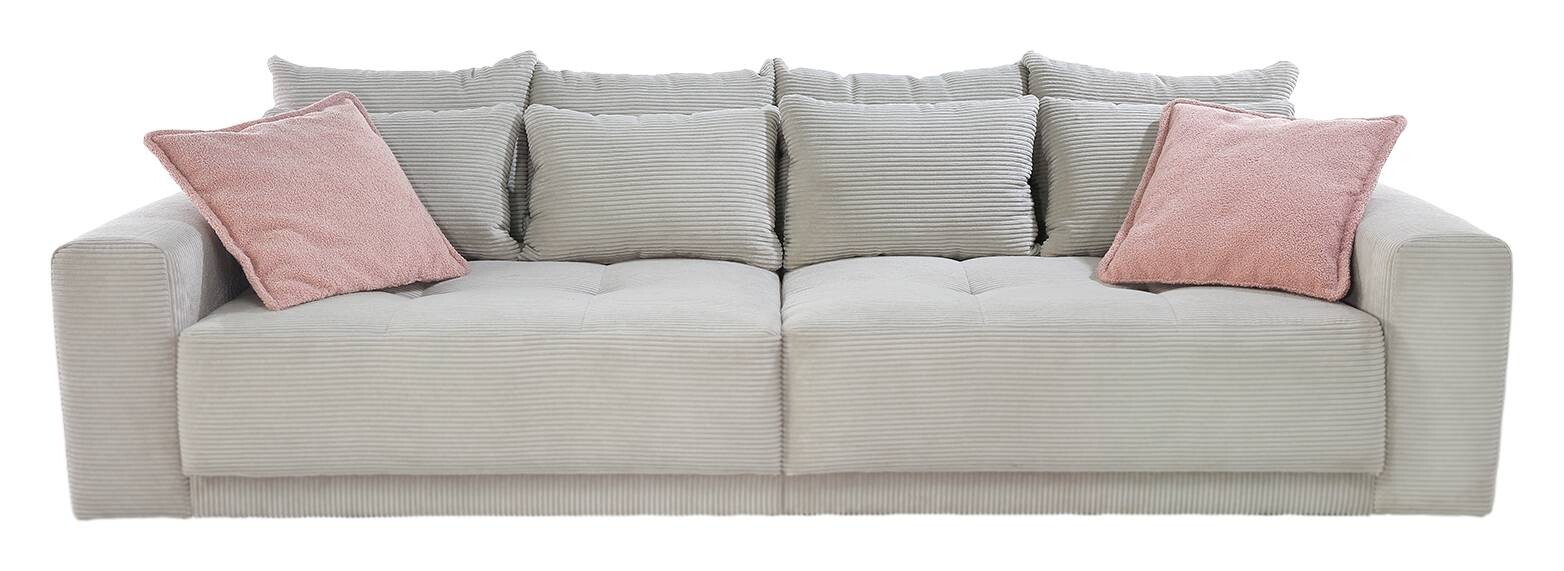 Big Sofa Greige Microfaser B/H/T: ca. 298x80x135 cm | Greige | 298,00/80,00/135,00 cm