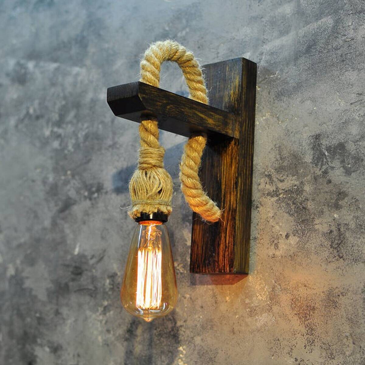 Opviq Wandleuchte beige Fichte B/H/L: ca. 23x9x30 cm E27 1 Brennstellen
