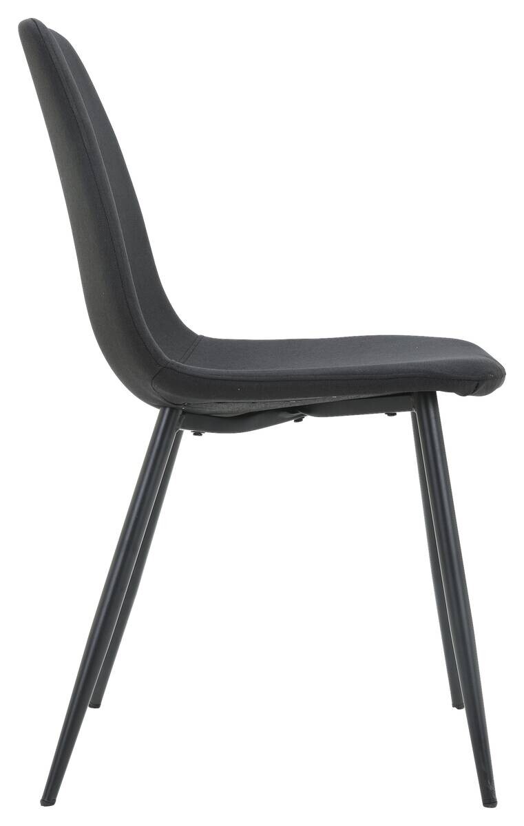 Stuhl Pia schwarz Microfaser Metall