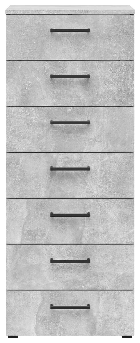 Kommode Multi-Stauraum Typ 18 Beton Optik B/H/T: ca. 45x115x40 cm