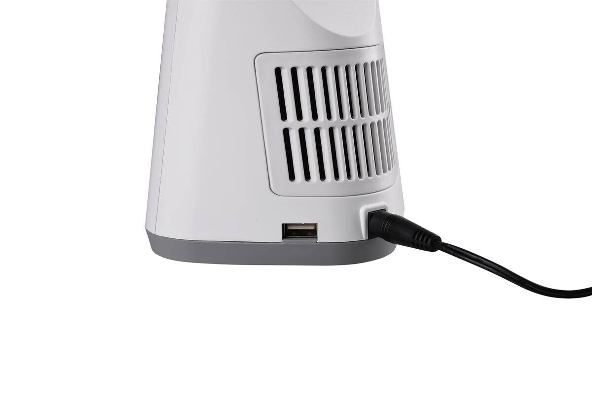 Reality Tischleuchte Vento weiß Kunststoff B/H/L: ca. 13x46x38 cm