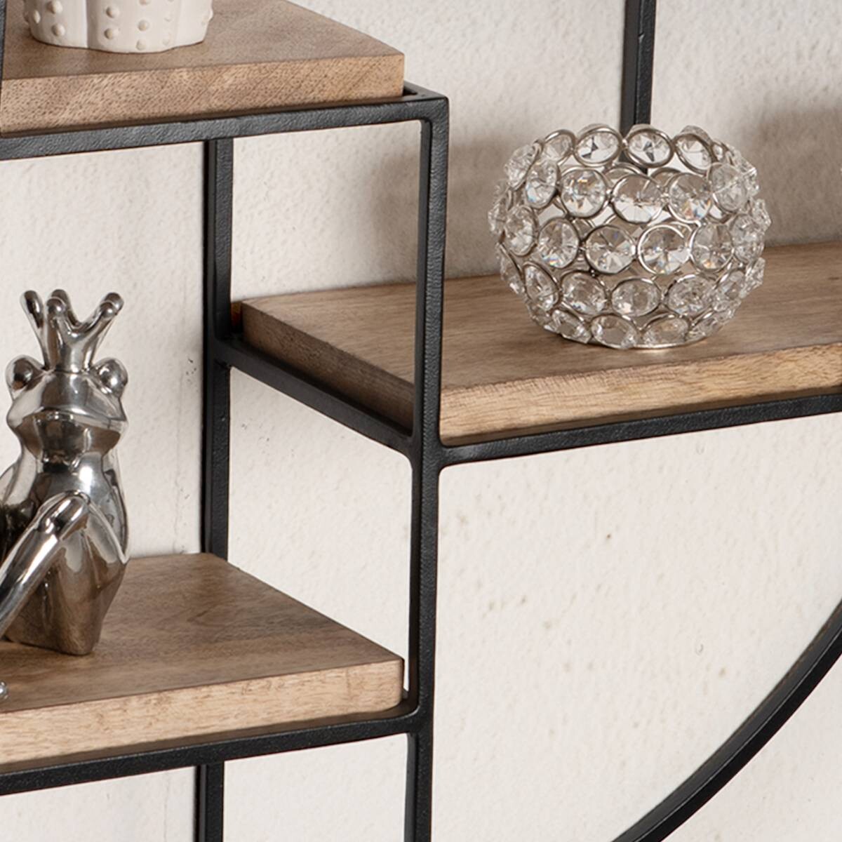 Wandregal schwarz B/H/T: ca. 70x70x18 cm