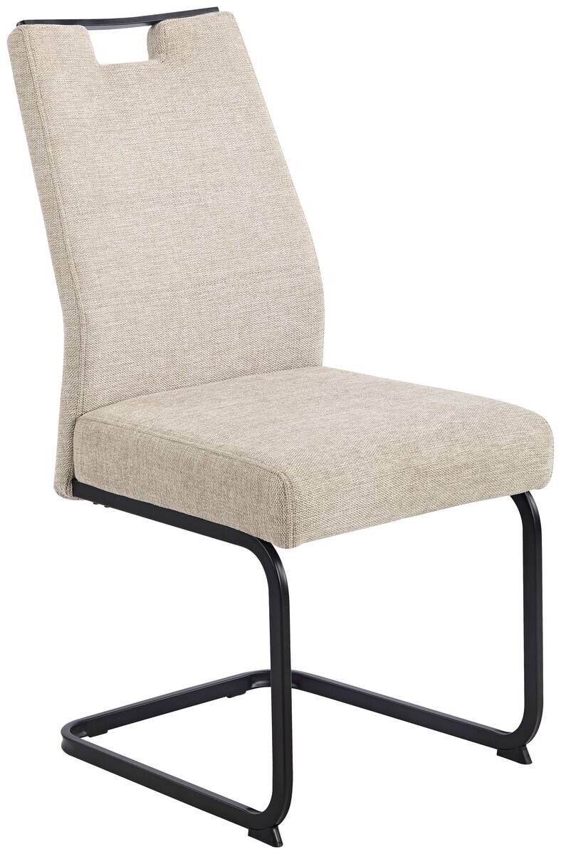 Schwingstuhl Kerstin II beige Webstoff B/H/T: ca. 47x100x65 cm