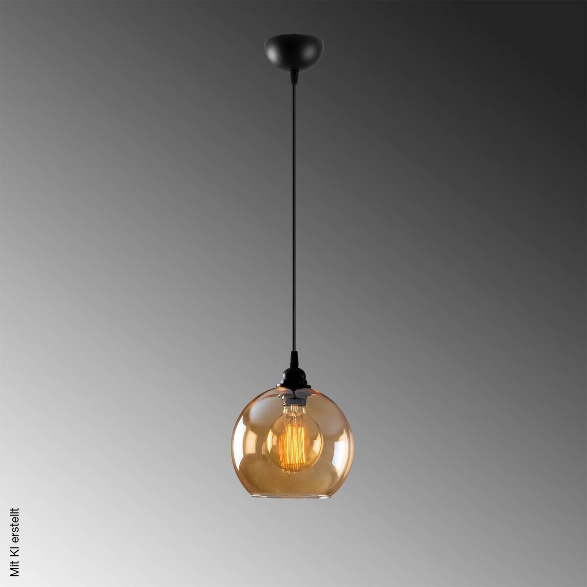 Opviq Pendelleuchte gold schwarz Glas B/H/T/L/D: ca. 20x116x20x20x20 cm E27 1 Brennstellen