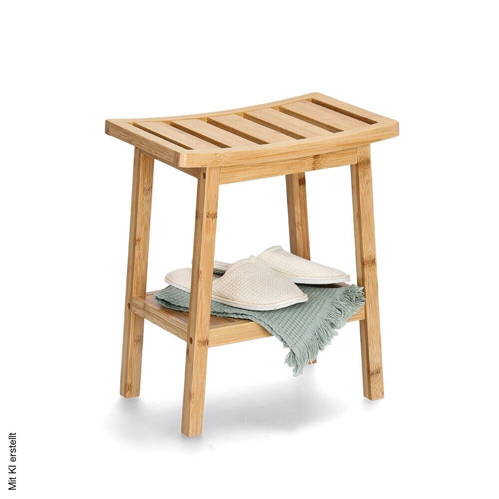 Zeller Hocker natur Bambus B/H/L: ca. 25x46x40 cm
