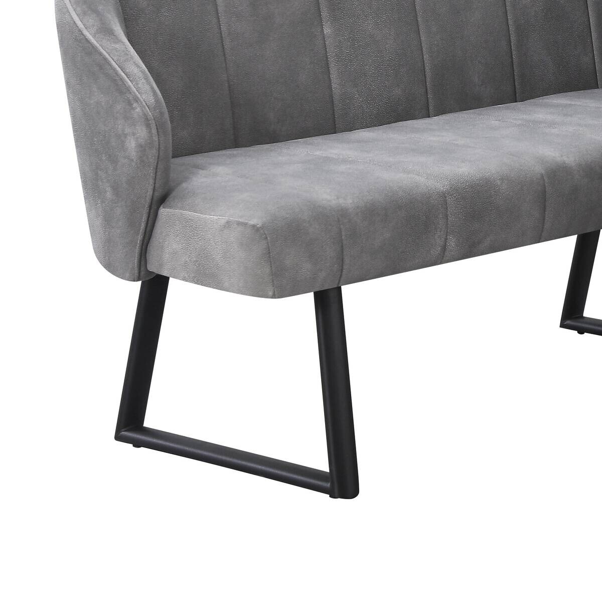 Eckbank Sven grau B/H/T: ca. 187x81,5x155 cm