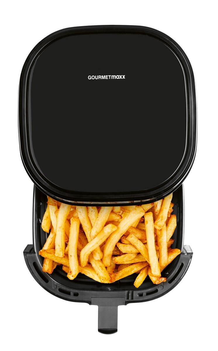 GOURMETmaxx Heißluftfritteuse 16538 schwarz Metall B/H/L: ca. 34,4x30,5x26,5 cm ca. 4,5 l