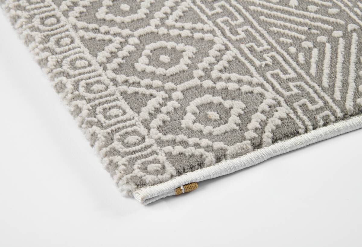 Webteppich Leonie grau B/L: ca. 80x150 cm