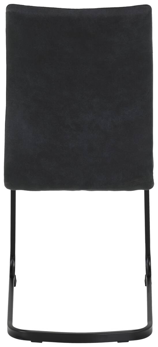 Stuhl 2er Set PIA anthrazit Vintage schwarz Microfaser Metall B/H/T: ca. 42x89x59 cm