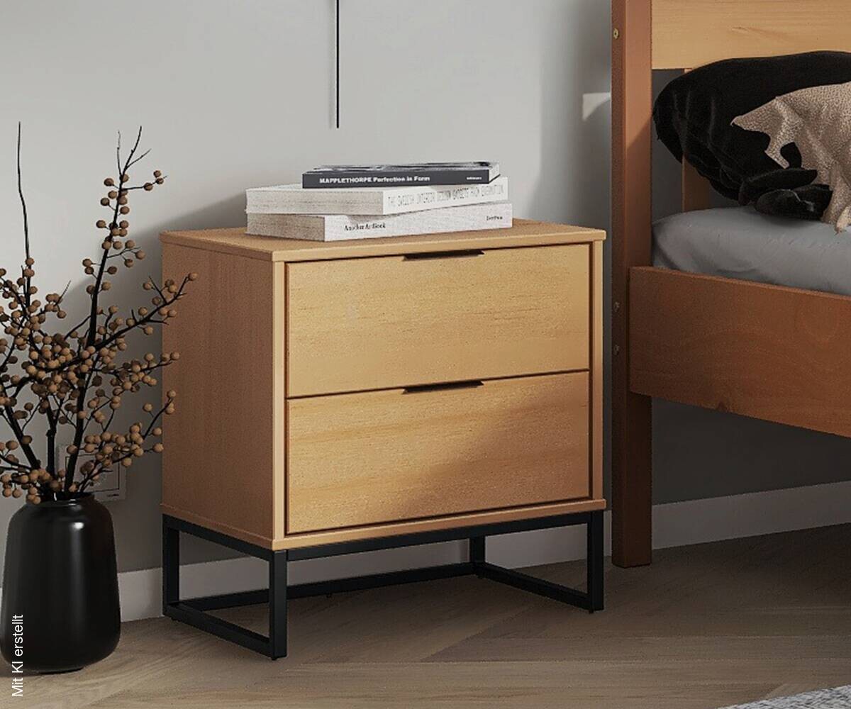 Kommode Luna 2S Oak B/H/L: ca. 45x58,6x50 cm