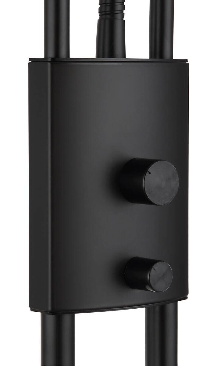 GLOBO LED-Deckenfluter schwarz Metall B/H/L: ca. 25,5x180x28 cm 1 Brennstellen
